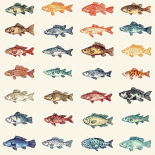 Load image into Gallery viewer, Colorful Fish Pattern Shower Curtain | Nautical Bathroom Decor
