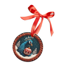 Load image into Gallery viewer, Peacock Knitted Design Acrylic Ornament
