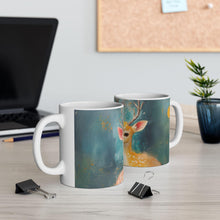 Load image into Gallery viewer, Valentine's Day Ceramic Mug, Cute Deer Lovers Gift, My Deer Love, Digital Design, Animal Lovers Mug, Valentine's Gift for Her,Him, 11oz,
