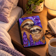 Load image into Gallery viewer, Sloth Kindle Case , Floral Animal Ebook Cover, Personalized Ebook, Gift For Animal Lover, Kindle Sleeve, Animal Kindle
