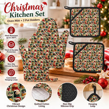 Load image into Gallery viewer, Sage Green Christmas Animal Kitchen Set
