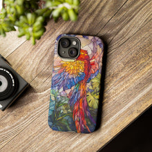 Load image into Gallery viewer, Stained Glass Parrot Tough Phone Case: Colorful Protective Cover

