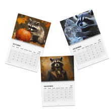 Load image into Gallery viewer, Raccoon Calendar 2027, Cute Raccoon Wall Calendar, Raccoon Lover Gift, Woodland Wildlife Art
