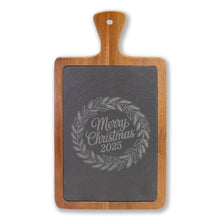 Load image into Gallery viewer, Engraved Acacia Wood Charcuterie Board with Knives
