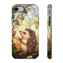 Load image into Gallery viewer, Stained Glass Hedgehog Phone Case, Animal Lover Gift
