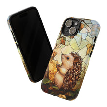 Load image into Gallery viewer, Stained Glass Hedgehog Phone Case, Animal Lover Gift
