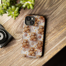 Load image into Gallery viewer, 3D Gingerbread Teddy Bear Phone Case, Christmas Protective Cover
