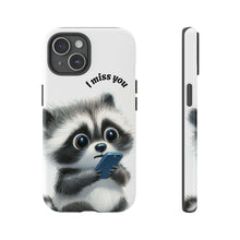 Load image into Gallery viewer, Cute Raccoon Tough Cases, Phone Cover For Kids, Protective Phone Case, Animal Lover Gift, Child Friendly Phone Accessories. iPhone Case
