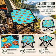 Load image into Gallery viewer, Funny colorful rubber duck and clownfish camping stool, fathers day gift
