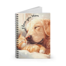 Load image into Gallery viewer, Labrador and Cat Spiral Notebook
