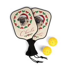 Load image into Gallery viewer, Personalized Pug Pickleball Paddle Set, Dog Lover Gift
