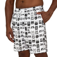 Load image into Gallery viewer, Playful Cat Print Swim Shorts
