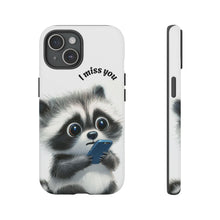 Load image into Gallery viewer, Cute Raccoon Tough Cases, Phone Cover For Kids, Protective Phone Case, Animal Lover Gift, Child Friendly Phone Accessories. iPhone Case
