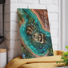 Load image into Gallery viewer, Cute Raccoon Forest Art Glass Cutting Board | Personalized Name Option
