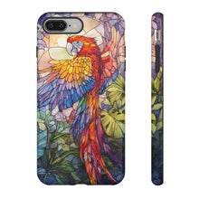 Load image into Gallery viewer, Stained Glass Parrot Tough Phone Case: Colorful Protective Cover
