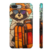 Load image into Gallery viewer, Stained Glass Raccoon Phone Case: Vacation Animal Lover Gift

