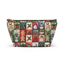 Load image into Gallery viewer, Christmas Patchwork Icons Accessory Pouch

