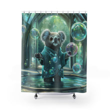 Load image into Gallery viewer, Koala Bear Shower Curtain, Whimsical Bathroom Decor
