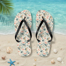 Load image into Gallery viewer, Tropical Flamingo Floral Flip Flops

