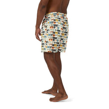 Load image into Gallery viewer, Cat Print Swim Shorts
