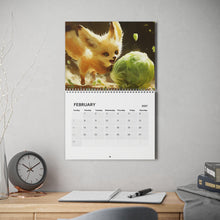 Load image into Gallery viewer, Fennec Fox Calendar 2027, Cute Fennec Fox Wall Calendar, Fox Lover Gift, Funny Animal Art
