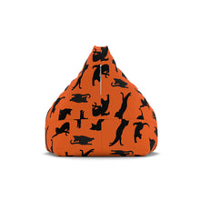 Load image into Gallery viewer, Orange Cat Design Bean Bag Chair: Stylish Floor Cushion, Pet Lover Decor
