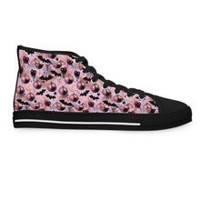 Load image into Gallery viewer, Pink Pansy Pattern High Top Sneakers
