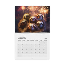 Load image into Gallery viewer, Sloth Calendar 2027, Cute Sloth Wall Calendar, Sloth Lover Gift, Funny Animal Calendar, Wildlife Calendar, Christmas Gift
