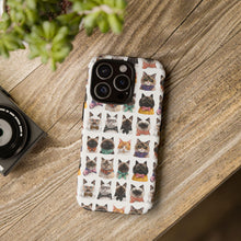 Load image into Gallery viewer, Funny Dressed Cat Portrait iPhone Case, Cute Feline Pattern Samsung Cover, Whimsical Kitten Print Mobile Case, Animal Lover Birthday Gift
