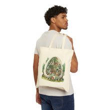 Load image into Gallery viewer, Easter Bunny Tote Bag, Spring Canvas Bag, Bunny House Easter Gift, Easter Basket Alternative, Gift for Her, Bunny Lover Gift
