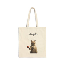 Load image into Gallery viewer, Grumpy Cat Teacher Tote Bag: 100% Cotton Canvas Shopper
