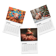 Load image into Gallery viewer, Pig Calendar 2027, Cute Pig Wall Calendar, Funny Pig Art, Pig Lover Gift, Farm Animal Calendar
