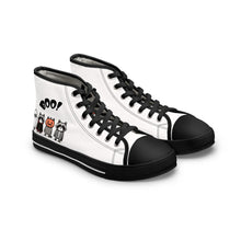 Load image into Gallery viewer, Halloween High Top Sneakers – Raccoon Costume Design
