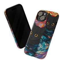 Load image into Gallery viewer, Stained Glass Black Cat Cubs Pool, Car Mom Gift, Ipone 17,16,15,Samsung phone cover, Google Pixel Phone Cover
