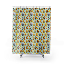 Load image into Gallery viewer, Whimsical Animal Shower Curtain – Playful Kids Bathroom Decor
