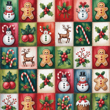 Load image into Gallery viewer, Christmas Patchwork Animals Velveteen Plush Blanket
