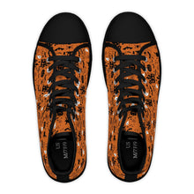 Load image into Gallery viewer, Halloween High Top Sneakers – Spooky Orange Canvas
