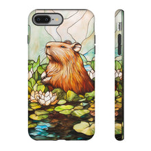 Load image into Gallery viewer, Capybara Stained Glass Phone Case: Protective Animal Cover
