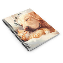 Load image into Gallery viewer, Labrador and Cat Spiral Notebook
