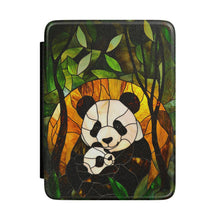 Load image into Gallery viewer, Stained Glass Design Panda Mom and Baby Kindle Case , Panda Tablet Cover, Christmas Gift For Book Lover, Animal Kindle
