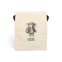 Load image into Gallery viewer, Personalized Animal Cotton Canvas Lunch Bag, Kids Back to School Gift
