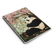 Load image into Gallery viewer, Panda Blossom Spiral Notebook, Cute Journal for Kids, School Supplies, Nature Lover Gift, Easter, Spring Decor,Gift For Mothers Day

