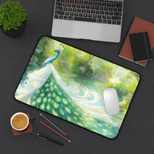 Load image into Gallery viewer, Peacock Desk Mat: Romantic Neoprene Workspace Accessory
