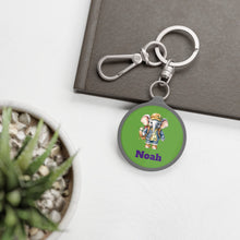 Load image into Gallery viewer, Personalized Kids Keychain: Custom Backpack Tag, Initial Lunch Bag Tag
