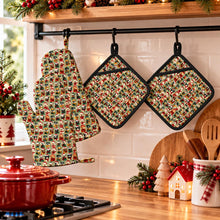 Load image into Gallery viewer, Sage Green Christmas Animal Kitchen Set
