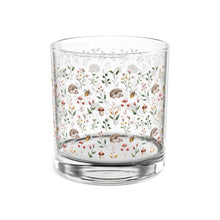 Load image into Gallery viewer, Woodland Hedgehog Floral Rocks Glass, 10oz
