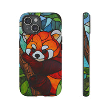 Load image into Gallery viewer, Red Panda Phone Case: Stained Glass Style, Tough Case
