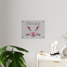 Load image into Gallery viewer, Funny Pig Acrylic Wall Art, Toilet Decor, Animal Lover Gift
