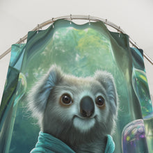 Load image into Gallery viewer, Koala Bear Shower Curtain, Whimsical Bathroom Decor
