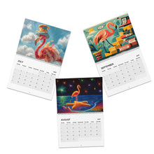 Load image into Gallery viewer, Flamingo Calendar 2027, Pink Flamingo Wall Calendar, Tropical Bird Art
